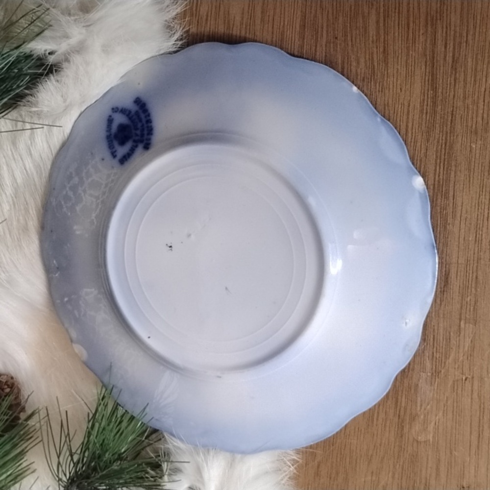 . Stanley Pottery Co 'Touraine' Flow Blue Plate - Bread & Butter 6.5" Side Plate - Picture 4 of 8